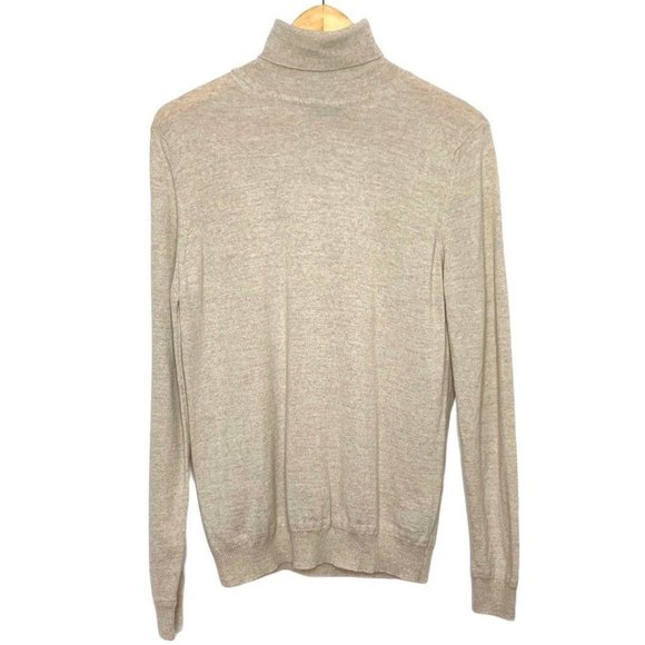 Zara Man Oat Turtleneck Knit Sweater 